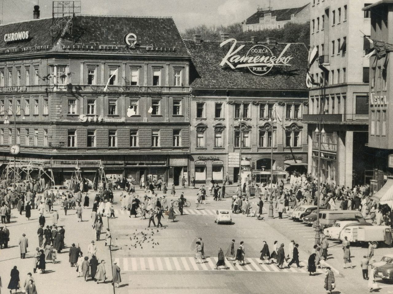 Trg Republike (današnji Trg bana Jelačića) oko 1965. godine